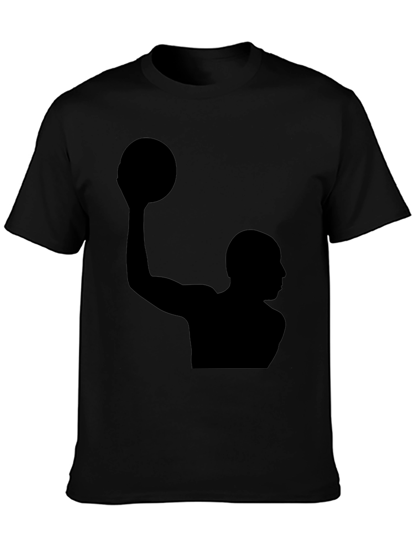 Basketball Silhouette Graphic Tee - Classic Black