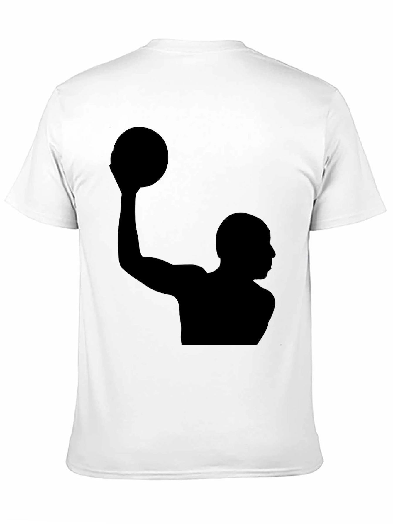 Basketball Silhouette Graphic Tee - Classic Black
