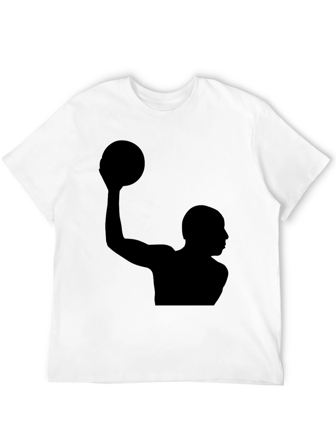 Basketball Silhouette Graphic Tee - Classic Black