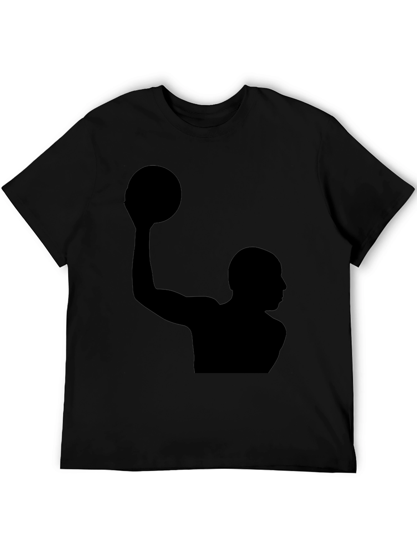 Basketball Silhouette Graphic Tee - Classic Black