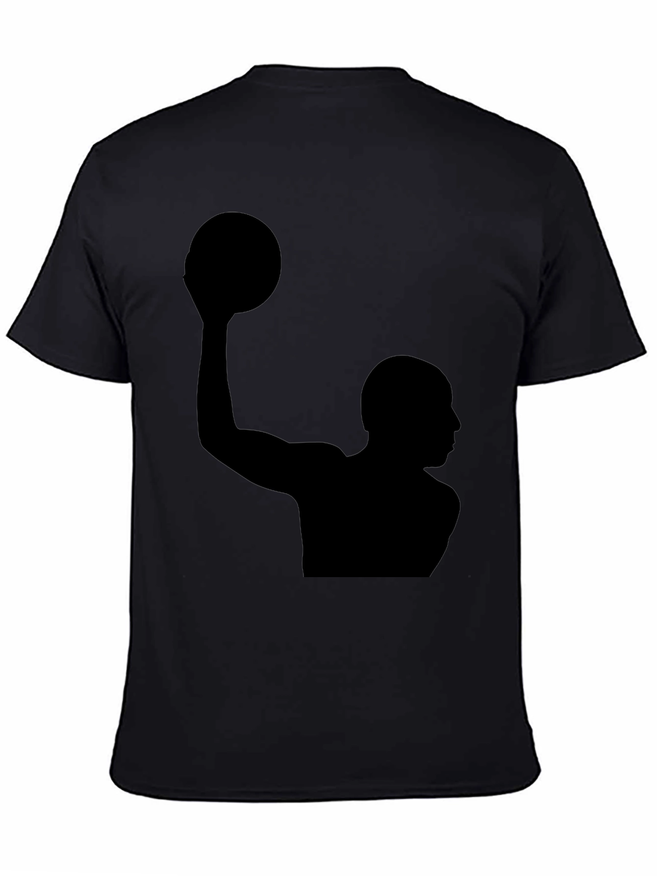 Basketball Silhouette Graphic Tee - Classic Black