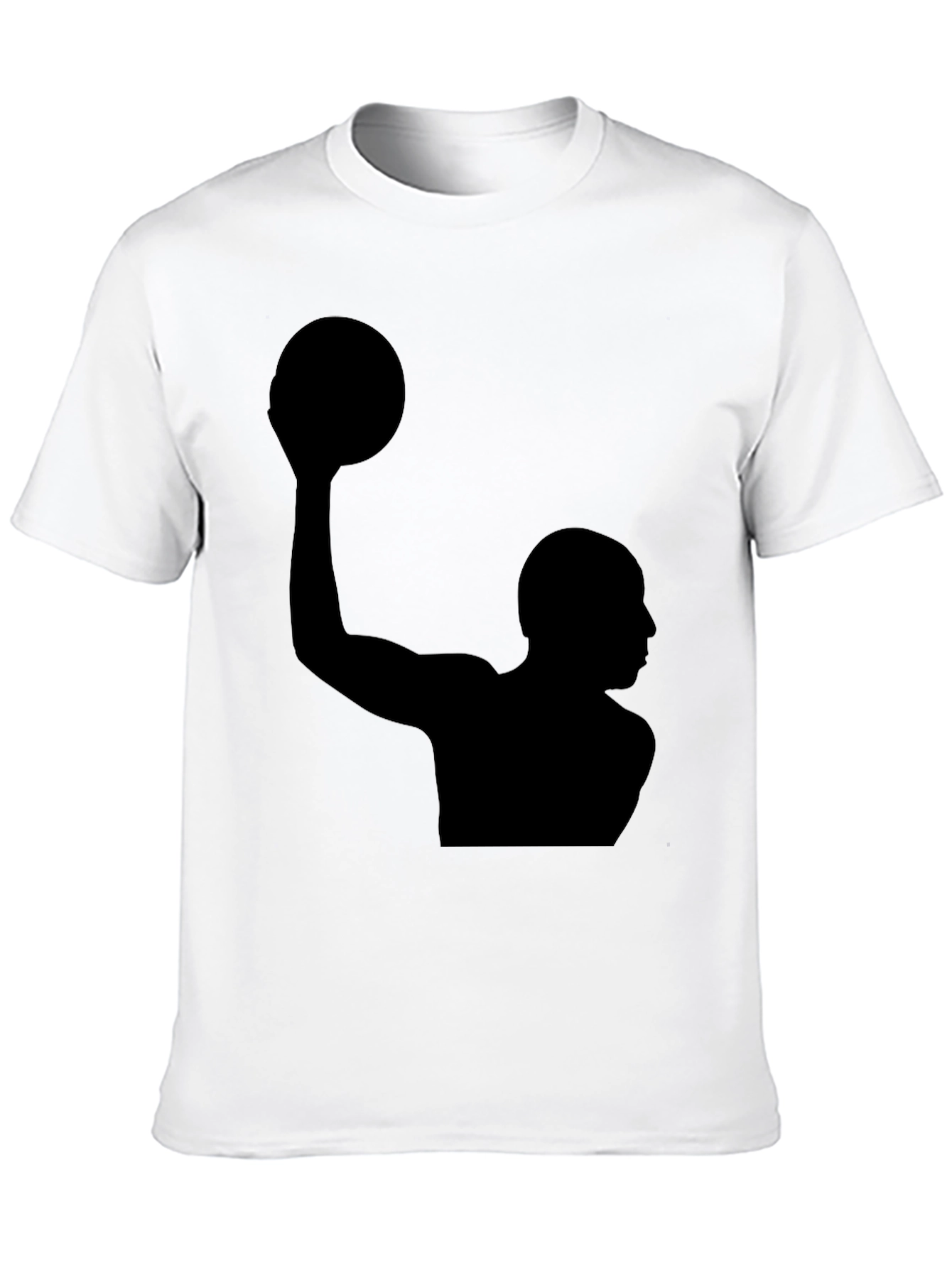 Basketball Silhouette Graphic Tee - Classic Black