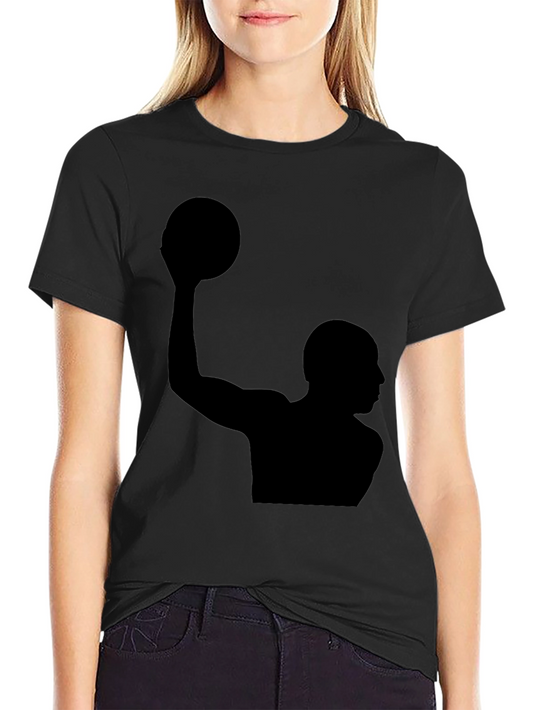 Basketball Silhouette Graphic Tee - Classic Black