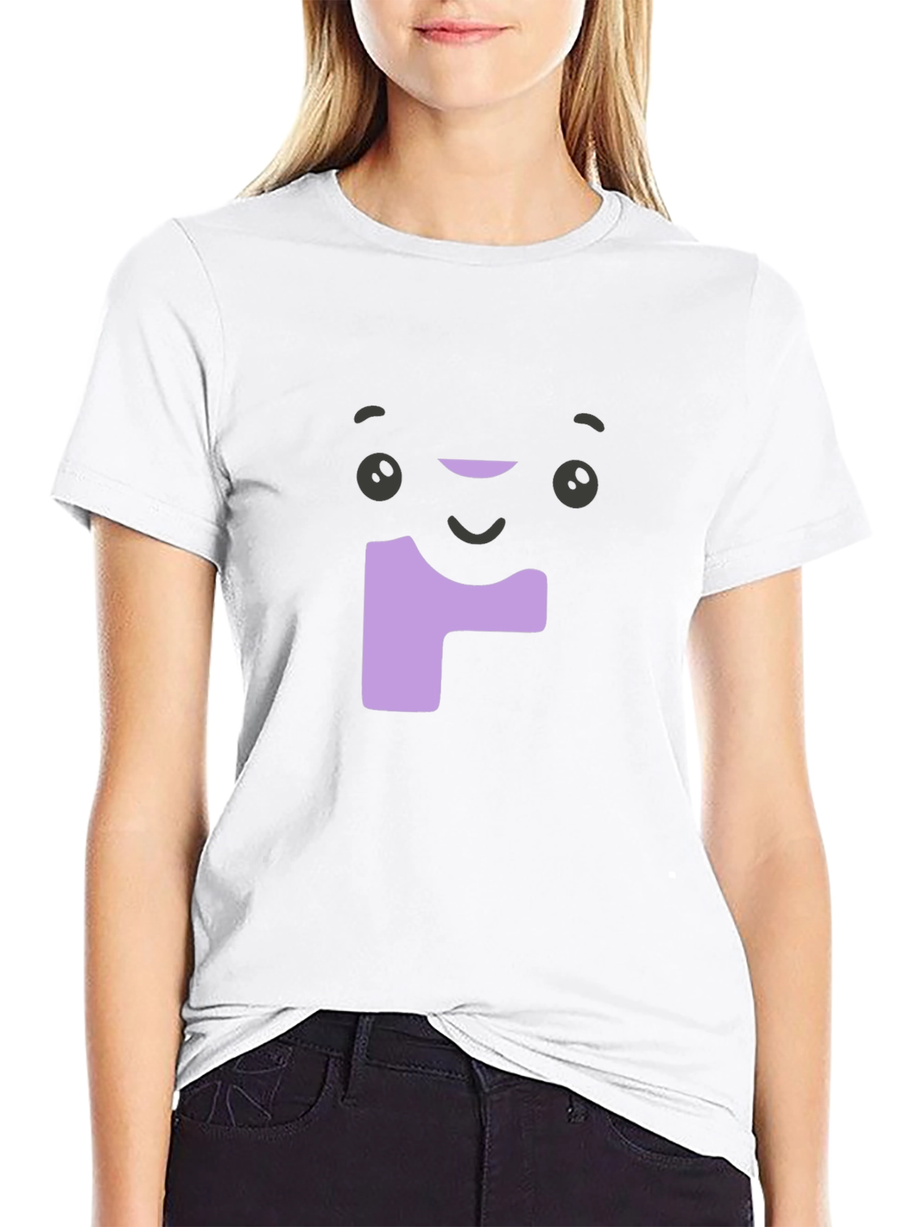 Funny Face Graphic Tee - Soft Black Cotton T-Shirt
