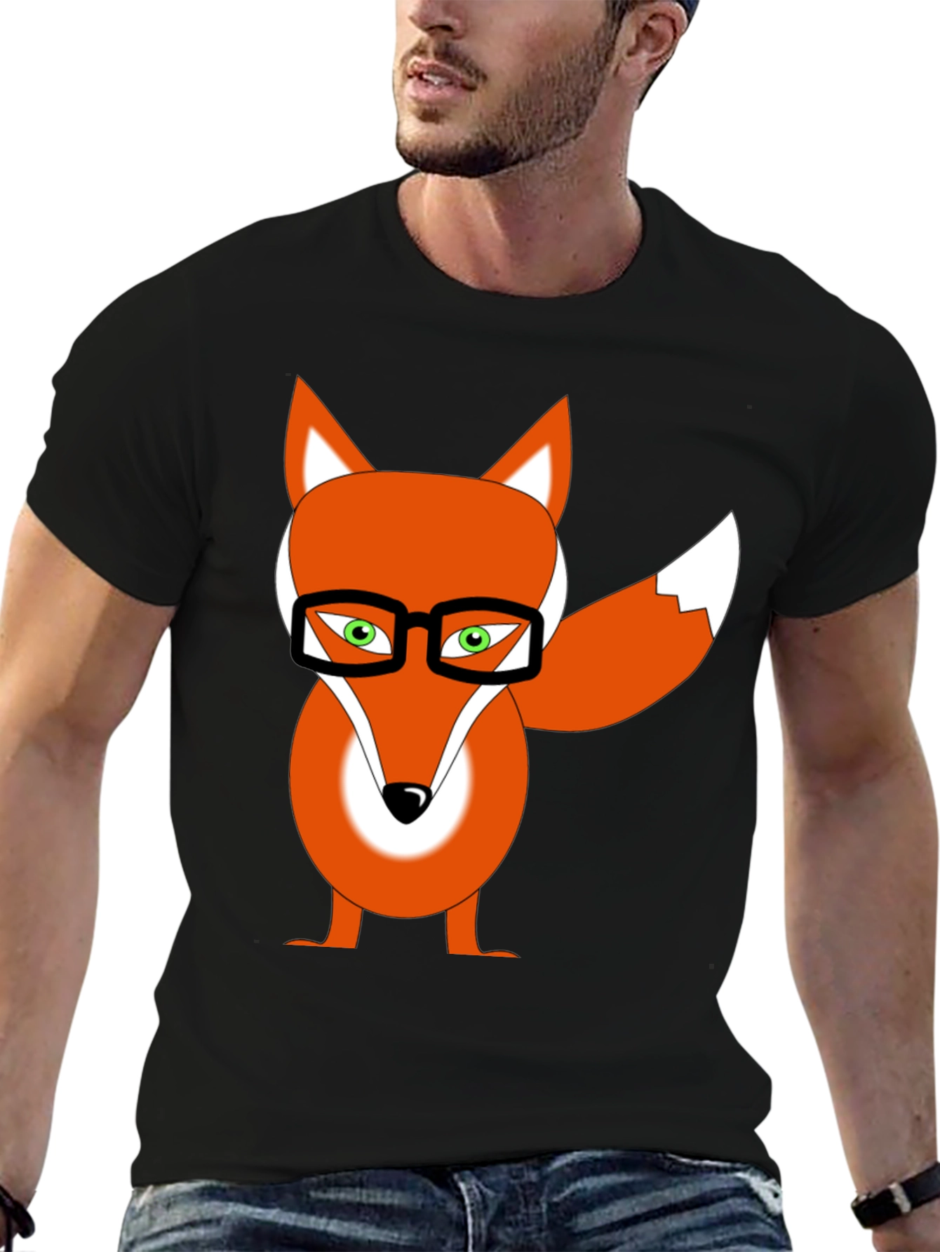 Geeky Fox Graphic Tee - Smart & Stylish