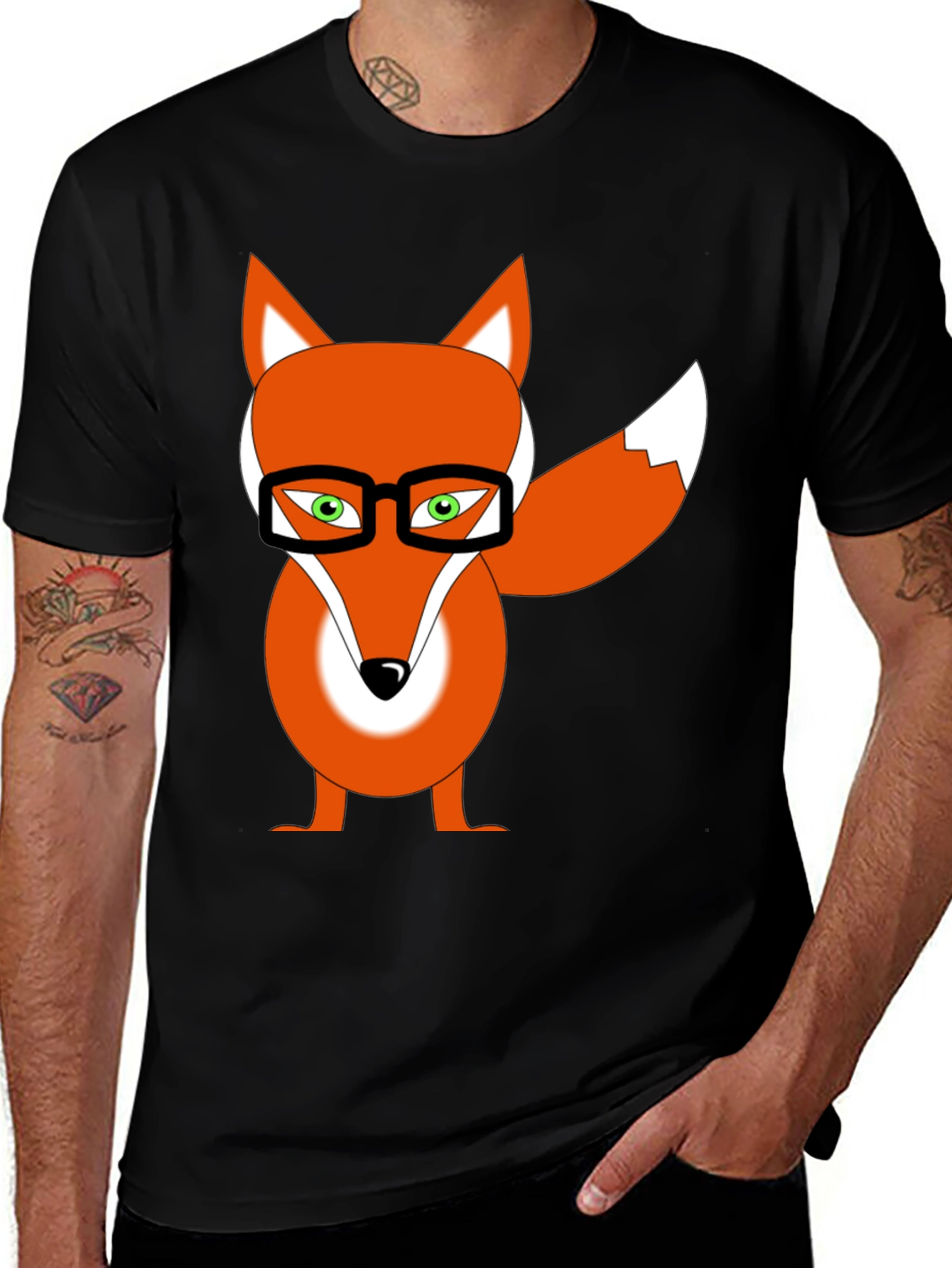 Geeky Fox Graphic Tee - Smart & Stylish