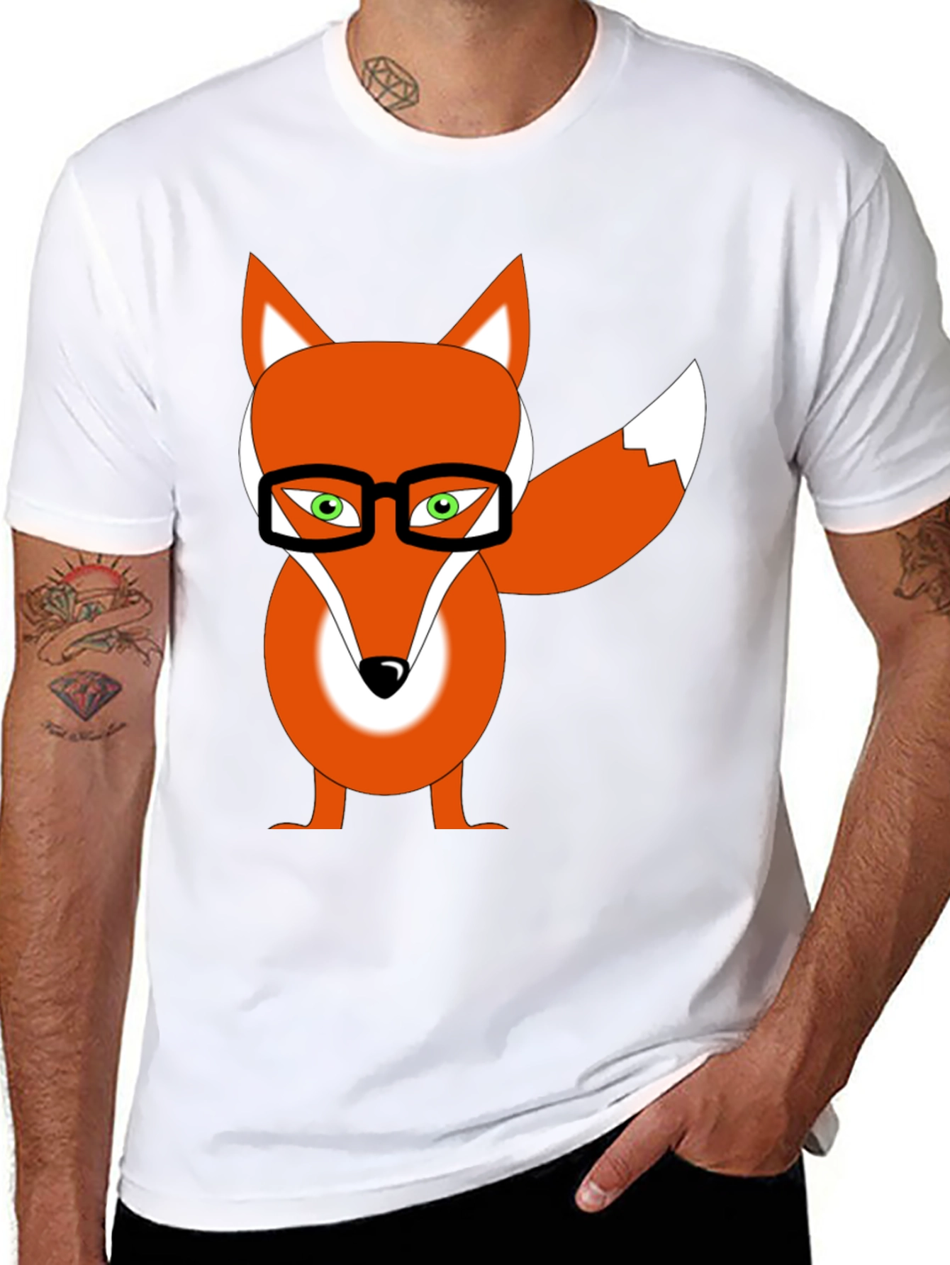 Geeky Fox Graphic Tee - Smart & Stylish