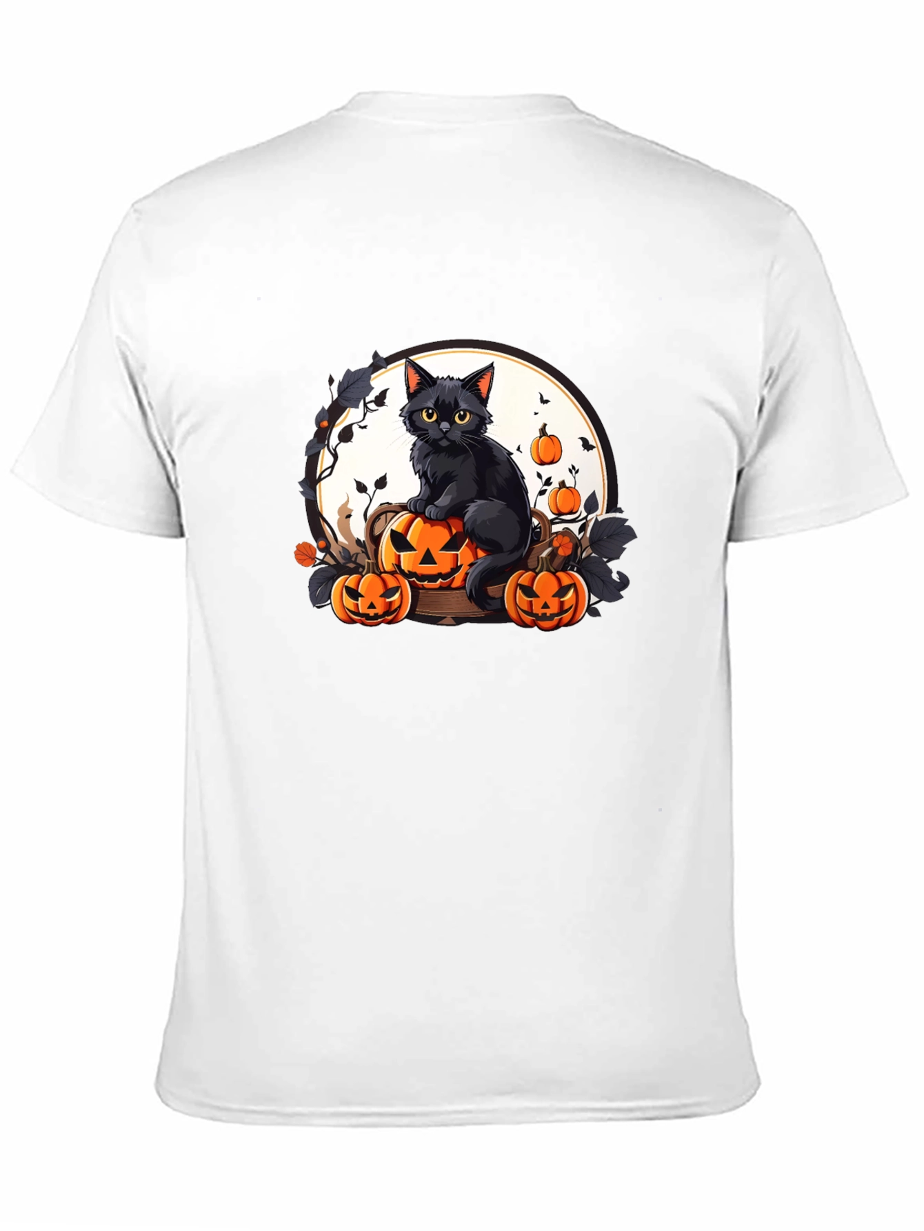 Halloween Black Cat Pumpkin T-Shirt