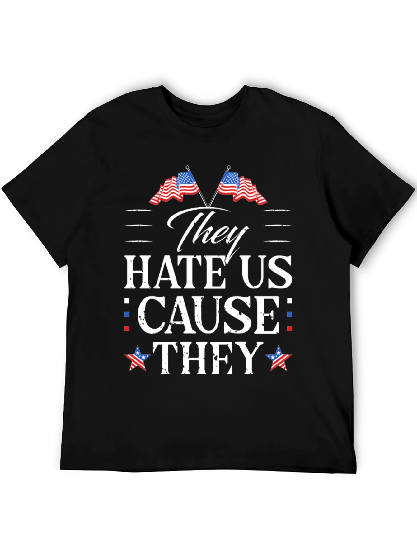 They Hate Us T-Shirt Patriotic USA Flag