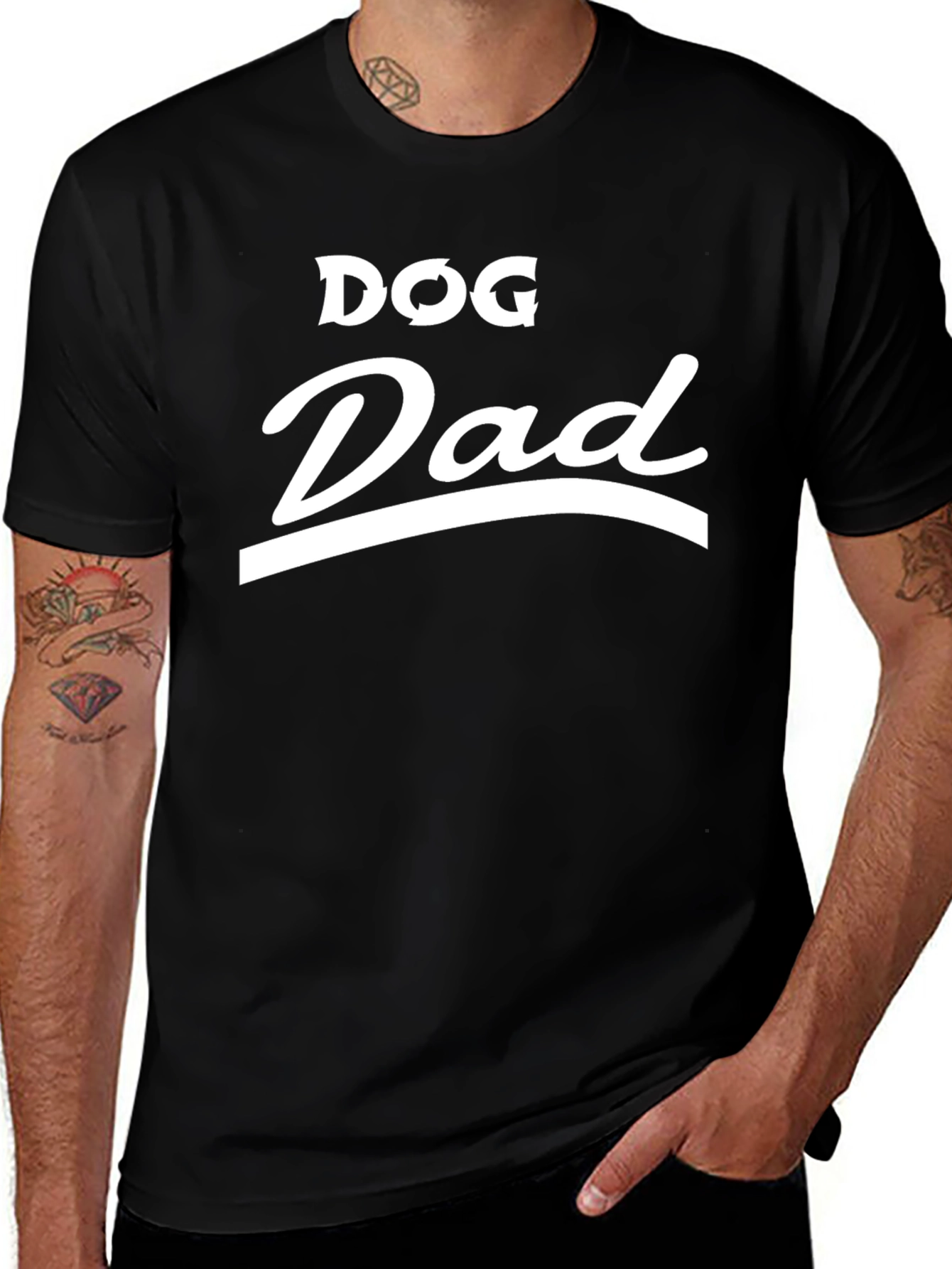 Dog Dad T-Shirt - Black Graphic Tee