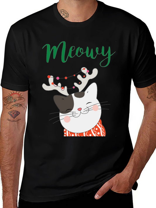 Meowy Christmas Cat T-Shirt
