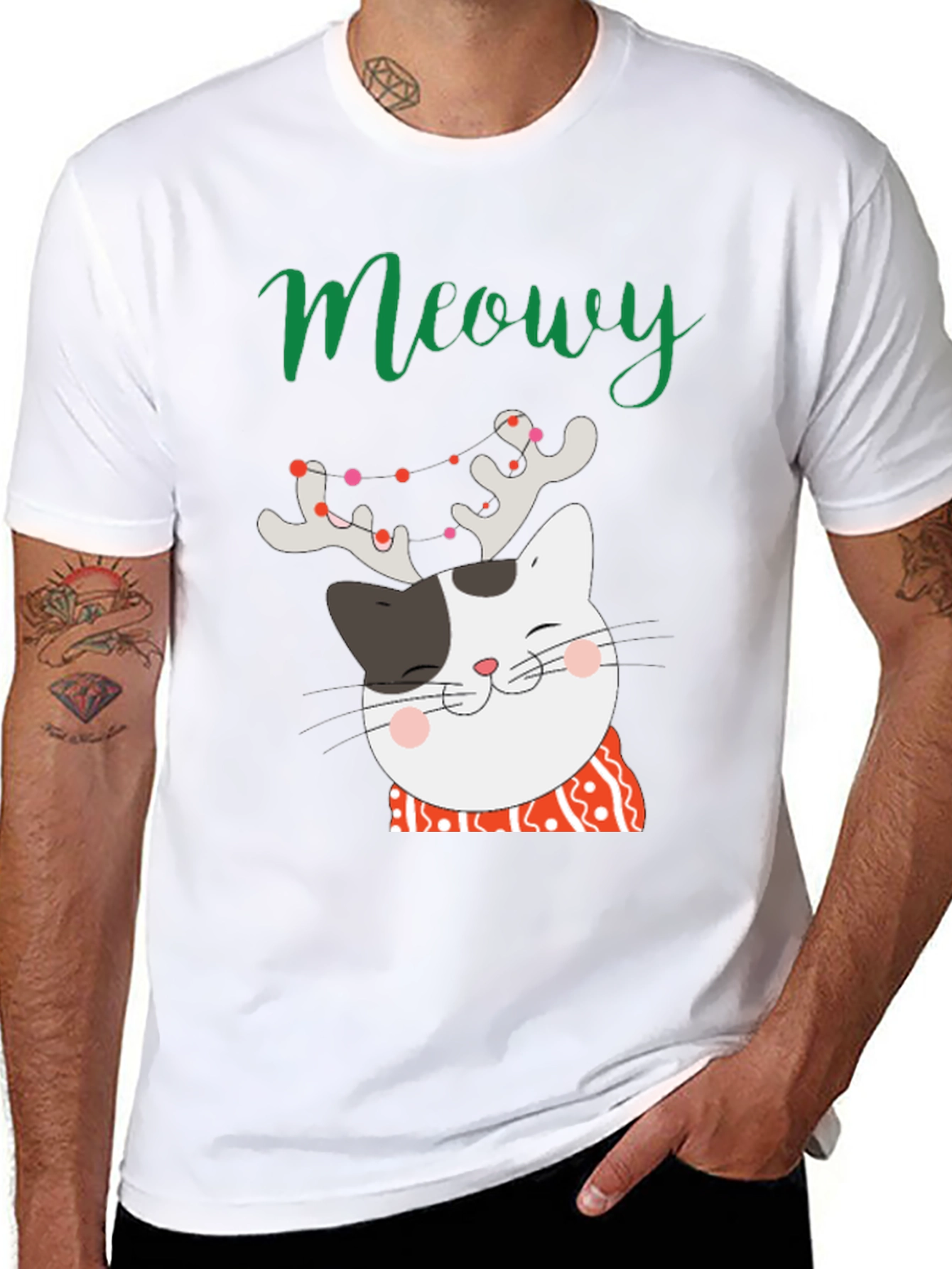 Meowy Christmas Cat T-Shirt