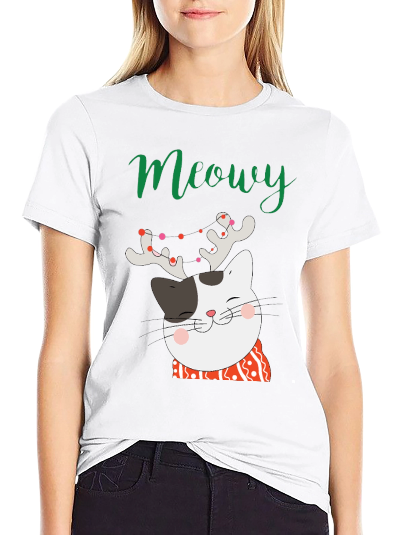 Meowy Christmas Cat T-Shirt