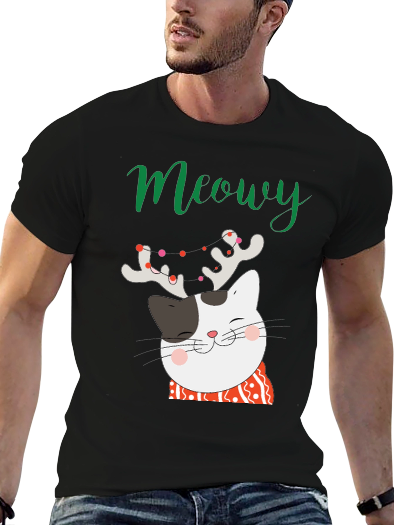 Meowy Christmas Cat T-Shirt