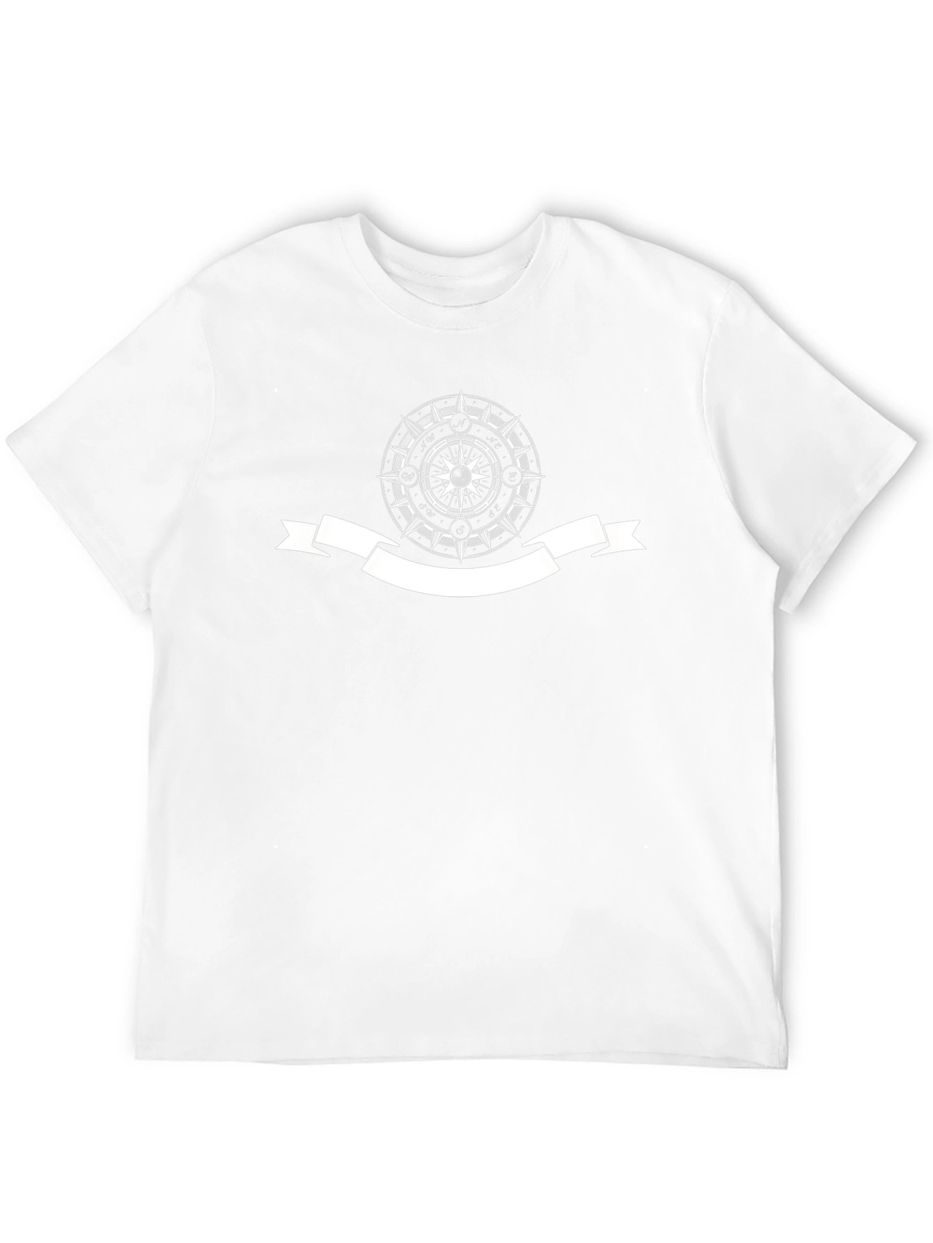 Nautical Compass Graphic Mens Black T-Shirt