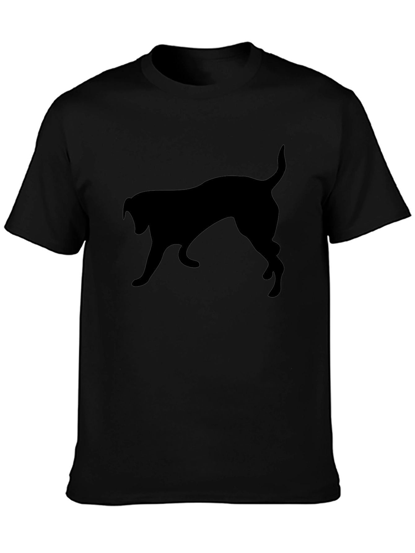 Black Dog Silhouette T-Shirt - Casual Comfort