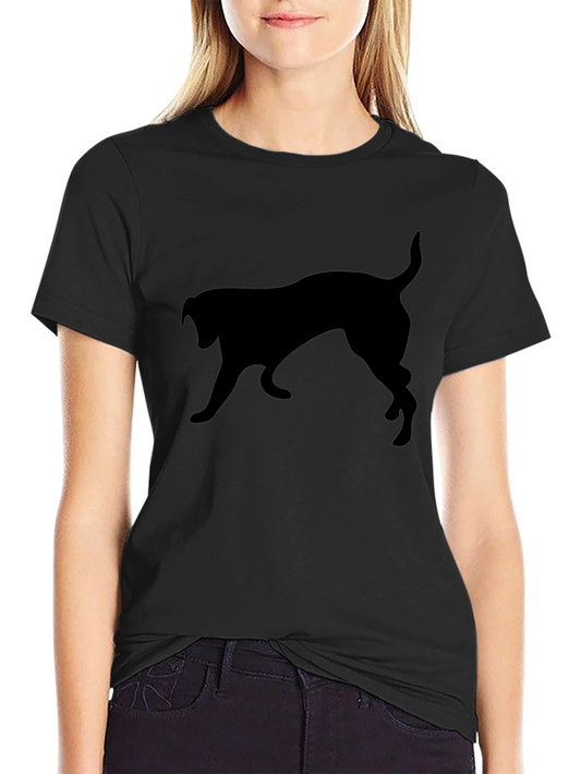 Black Dog Silhouette T-Shirt - Casual Comfort