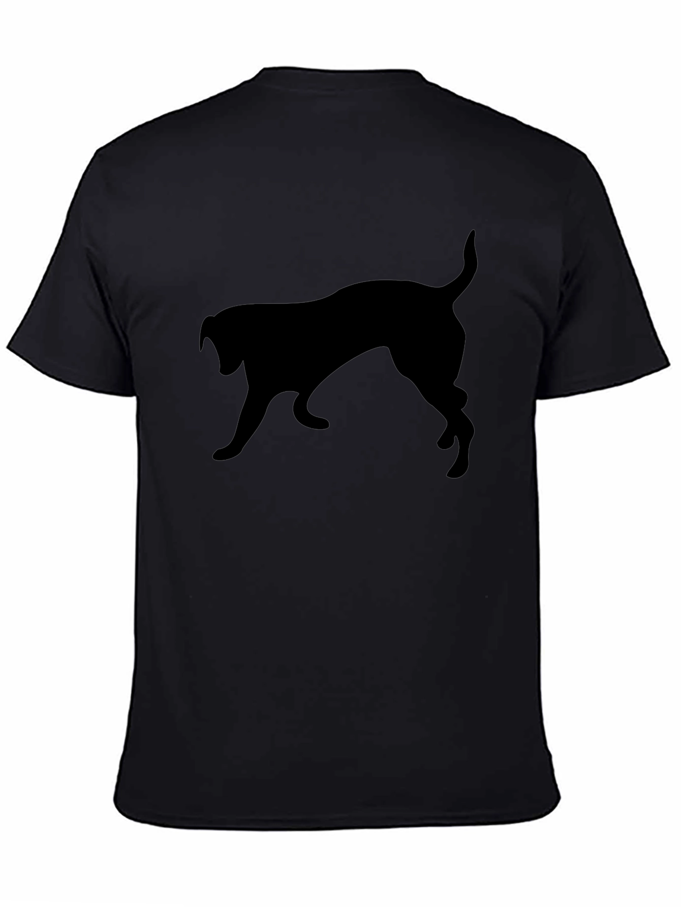 Black Dog Silhouette T-Shirt - Casual Comfort