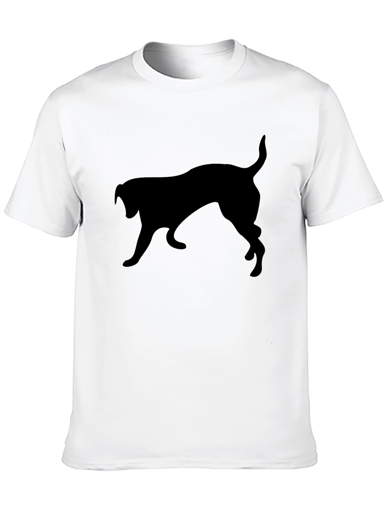 Black Dog Silhouette T-Shirt - Casual Comfort