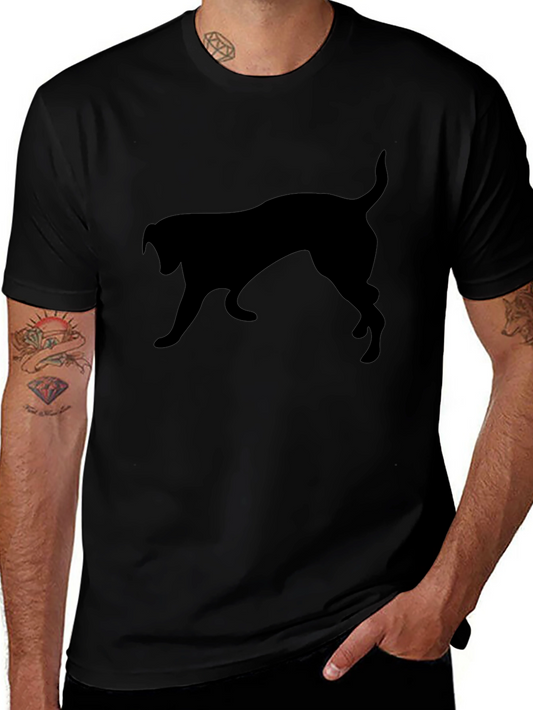 Black Dog Silhouette T-Shirt - Casual Comfort