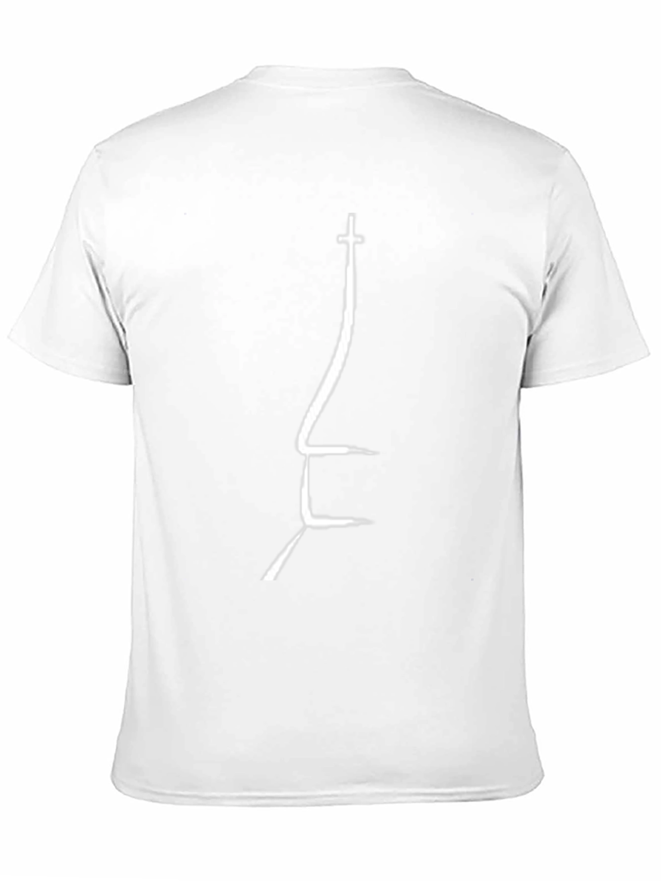 Minimalist Church Outline Black T-Shirt