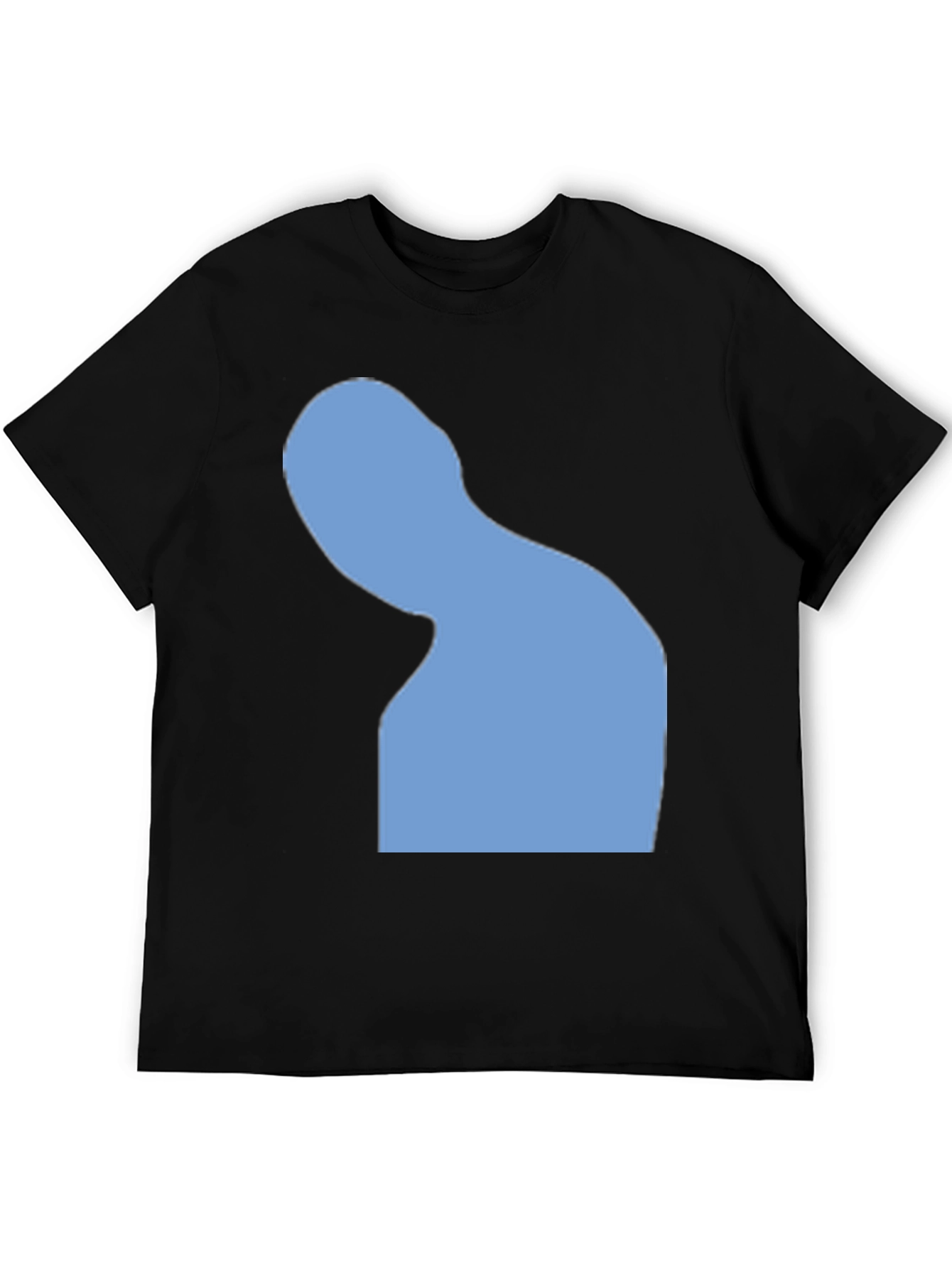 Abstract Silhouette Graphic Tee - Black Cotton Blend