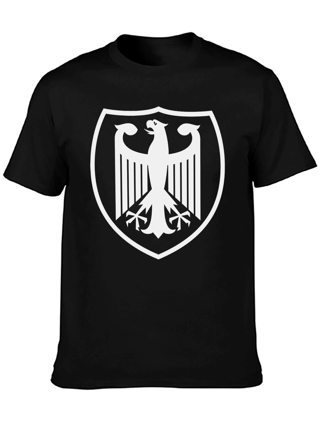 German Eagle Crest Black T-Shirt
