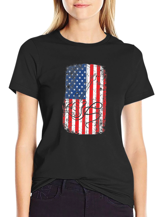 American Flag Guitar T-Shirt