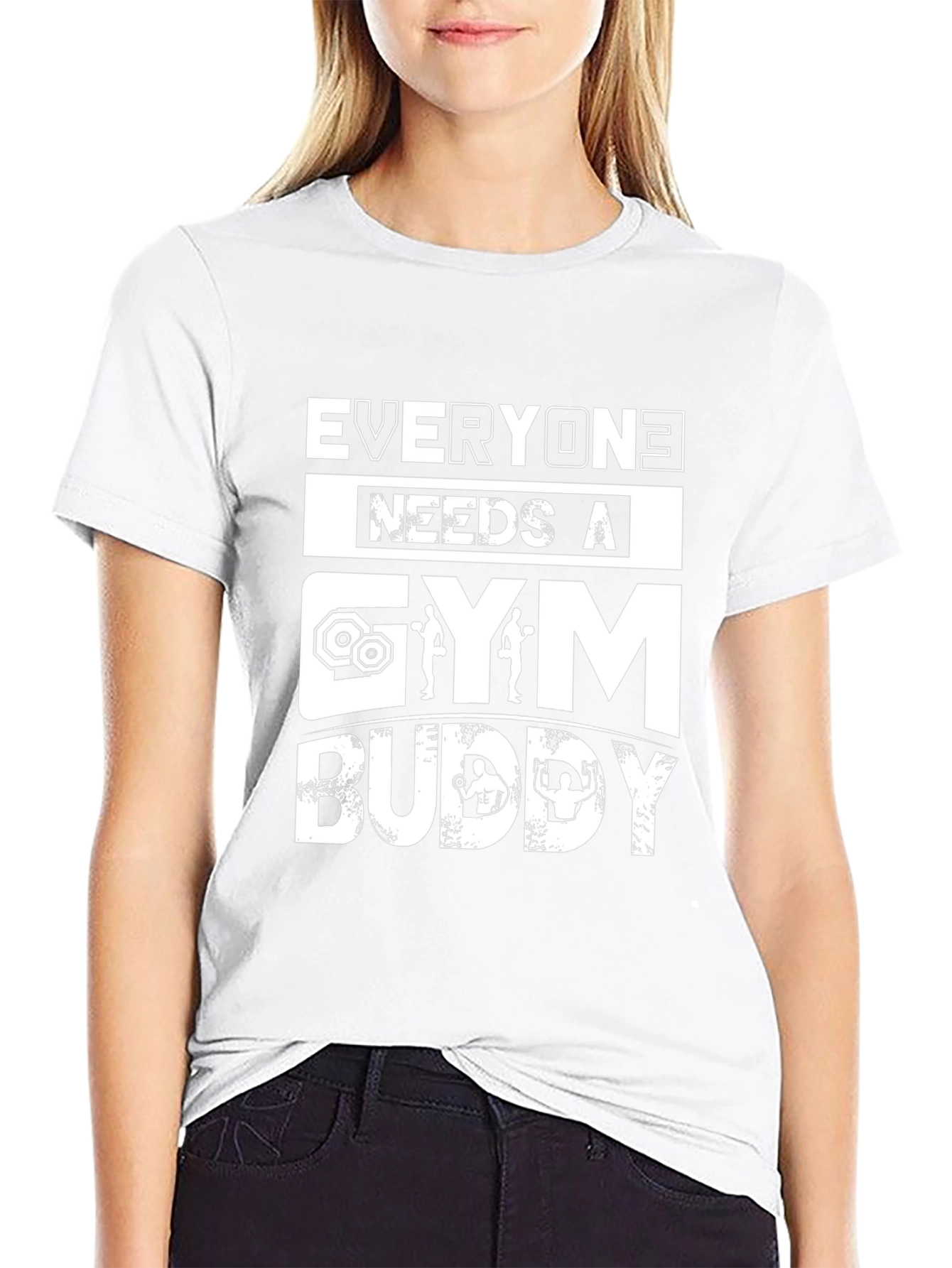 Everyone Needs A Gym Buddy Black T-Shirt