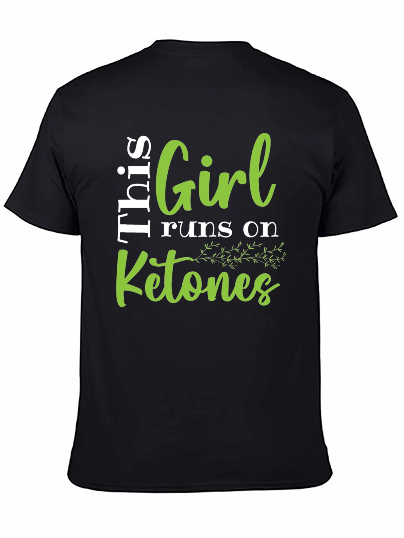 Girl Runs on Ketones Graphic Tee - Black