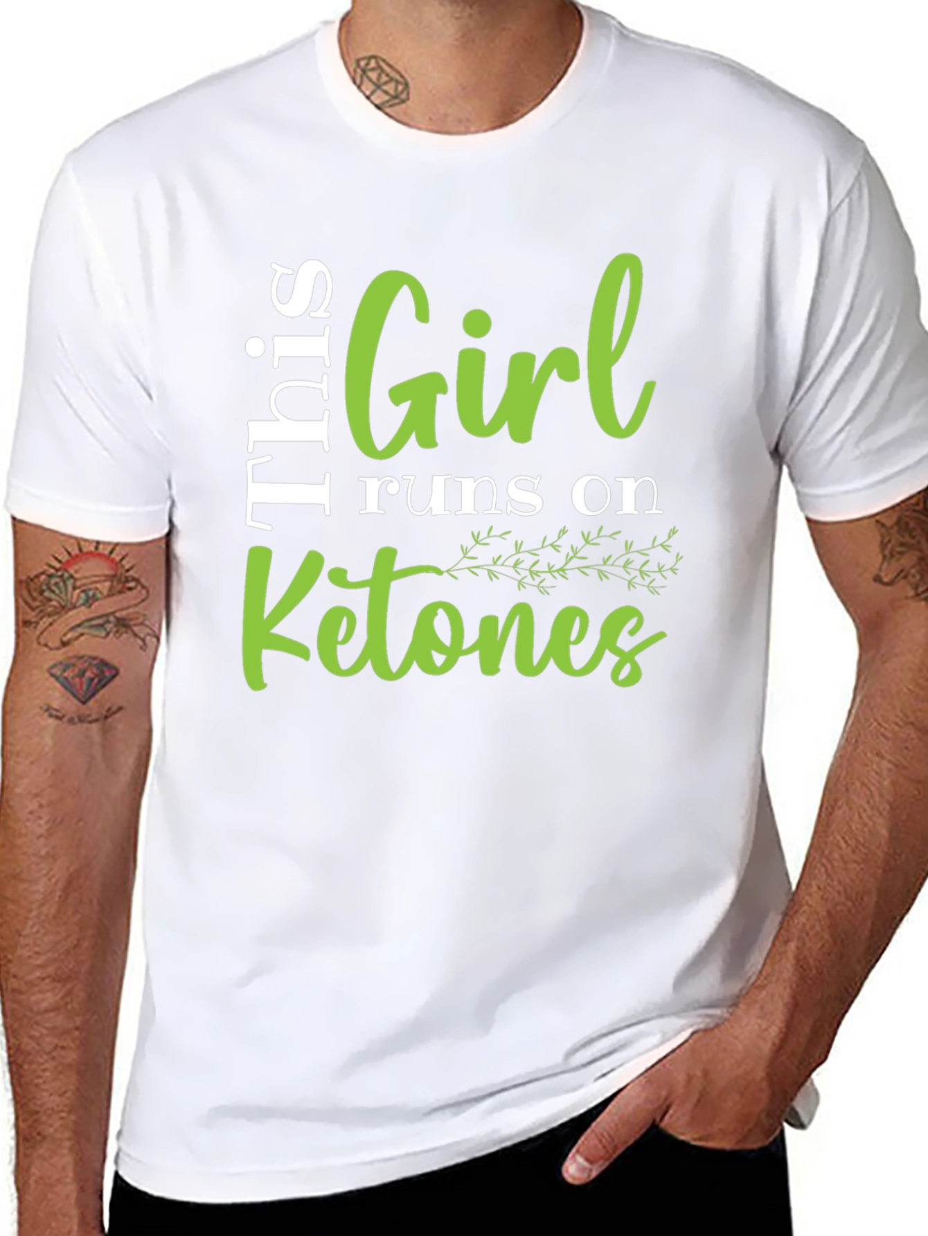Girl Runs on Ketones Graphic Tee - Black