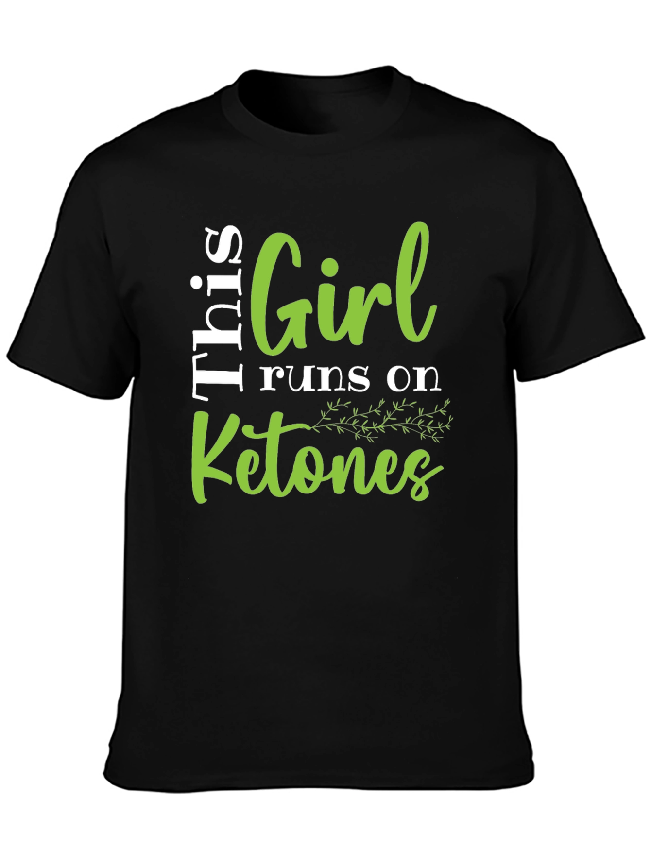 Girl Runs on Ketones Graphic Tee - Black