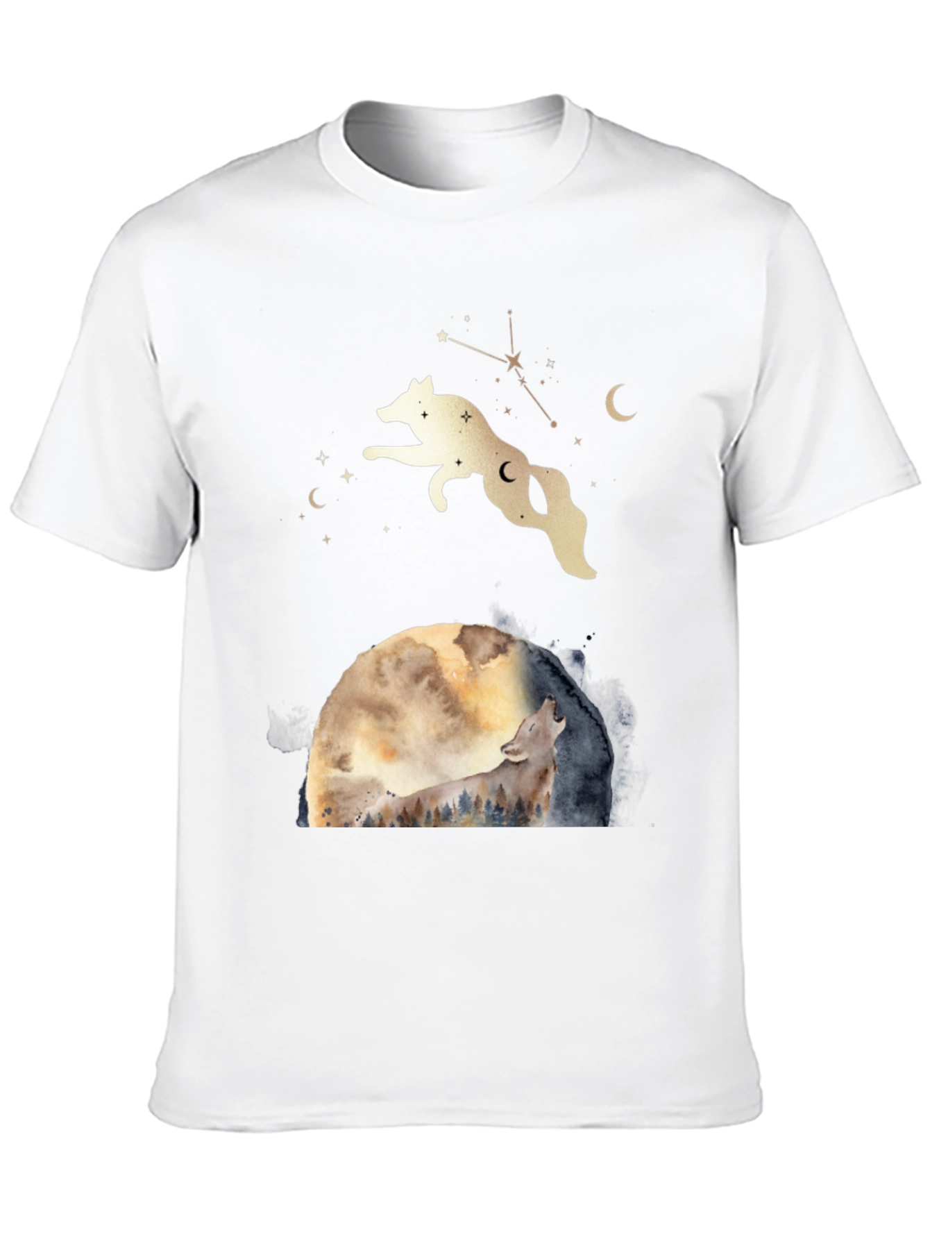 Wolf Moon Graphic Tee - Celestial T-Shirt