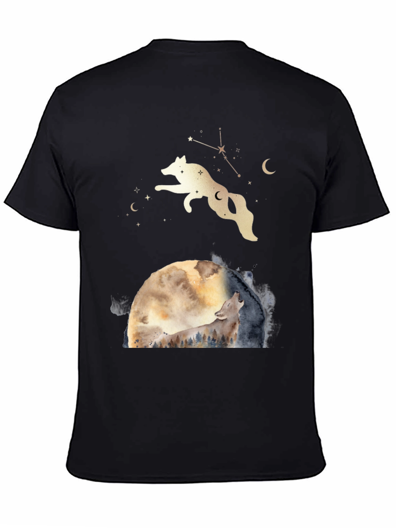 Wolf Moon Graphic Tee - Celestial T-Shirt
