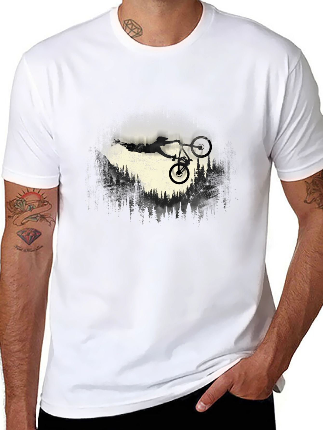 Mountain Bike Silhouette Graphic Tee
