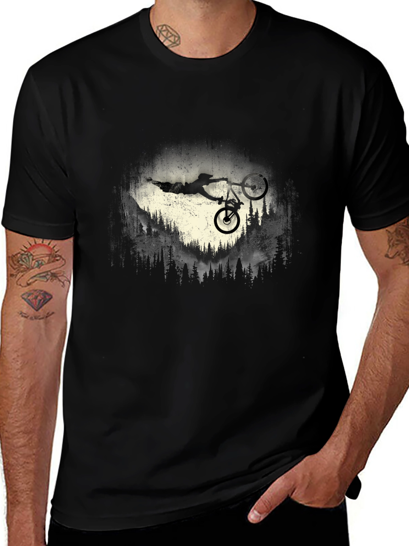 Mountain Bike Silhouette Graphic Tee