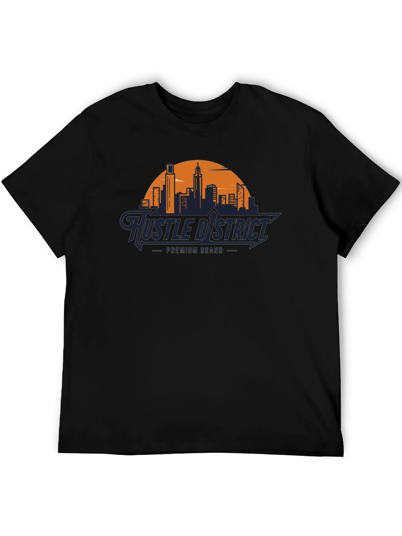 Hustle District Premium T-Shirt - Cityscape Design