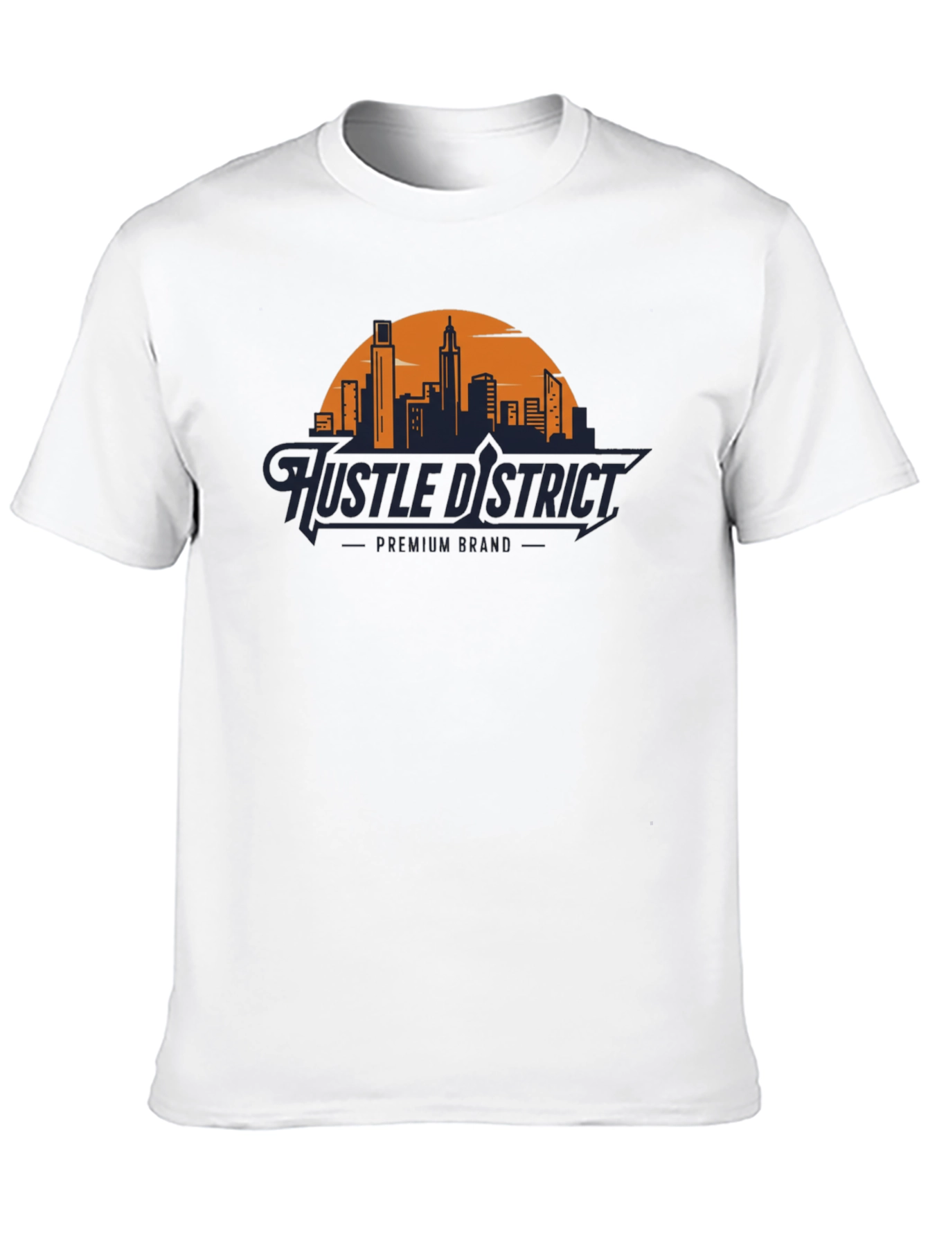 Hustle District Premium T-Shirt - Cityscape Design