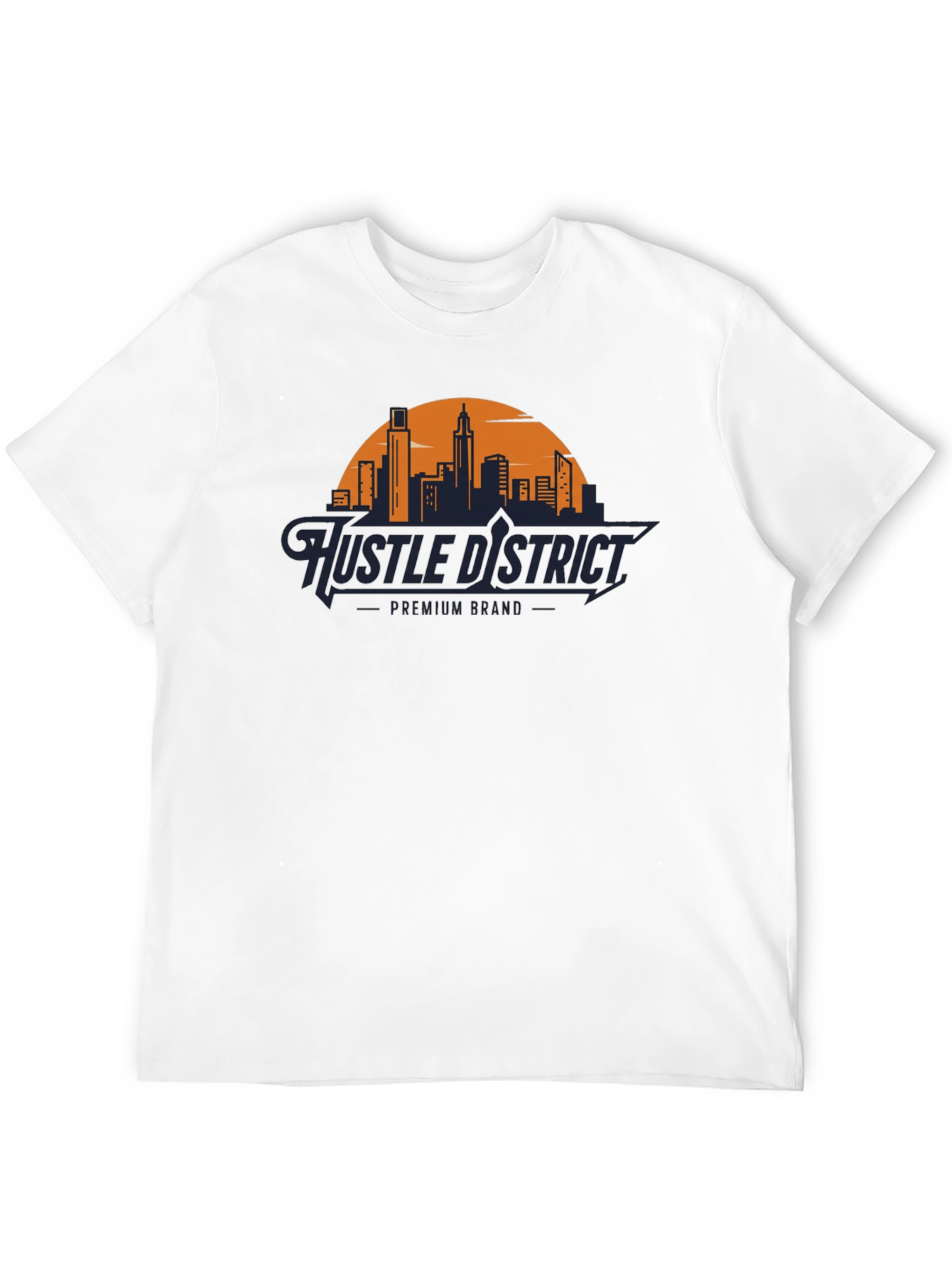 Hustle District Premium T-Shirt - Cityscape Design