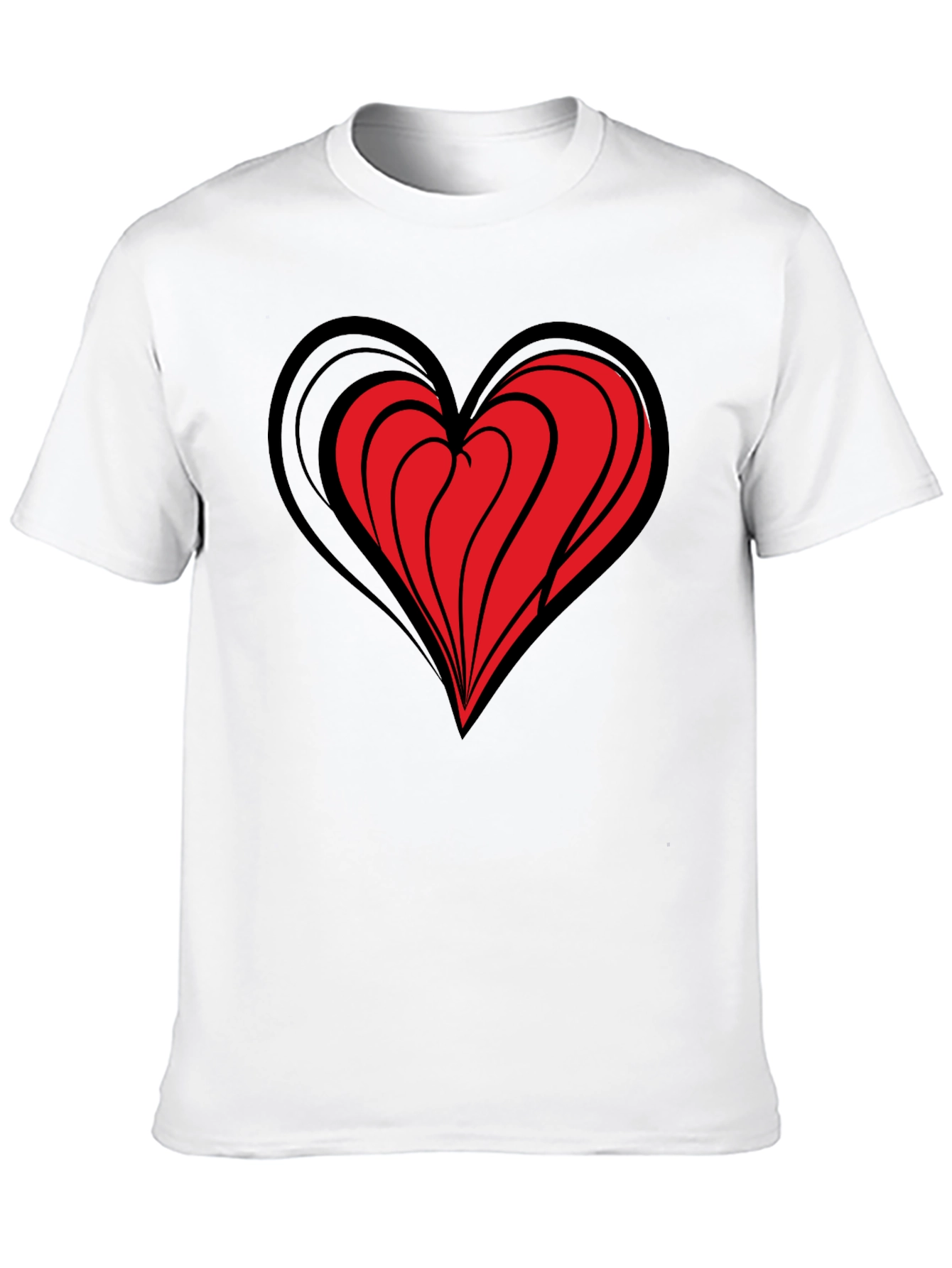 Heart Graphic Black T-Shirt