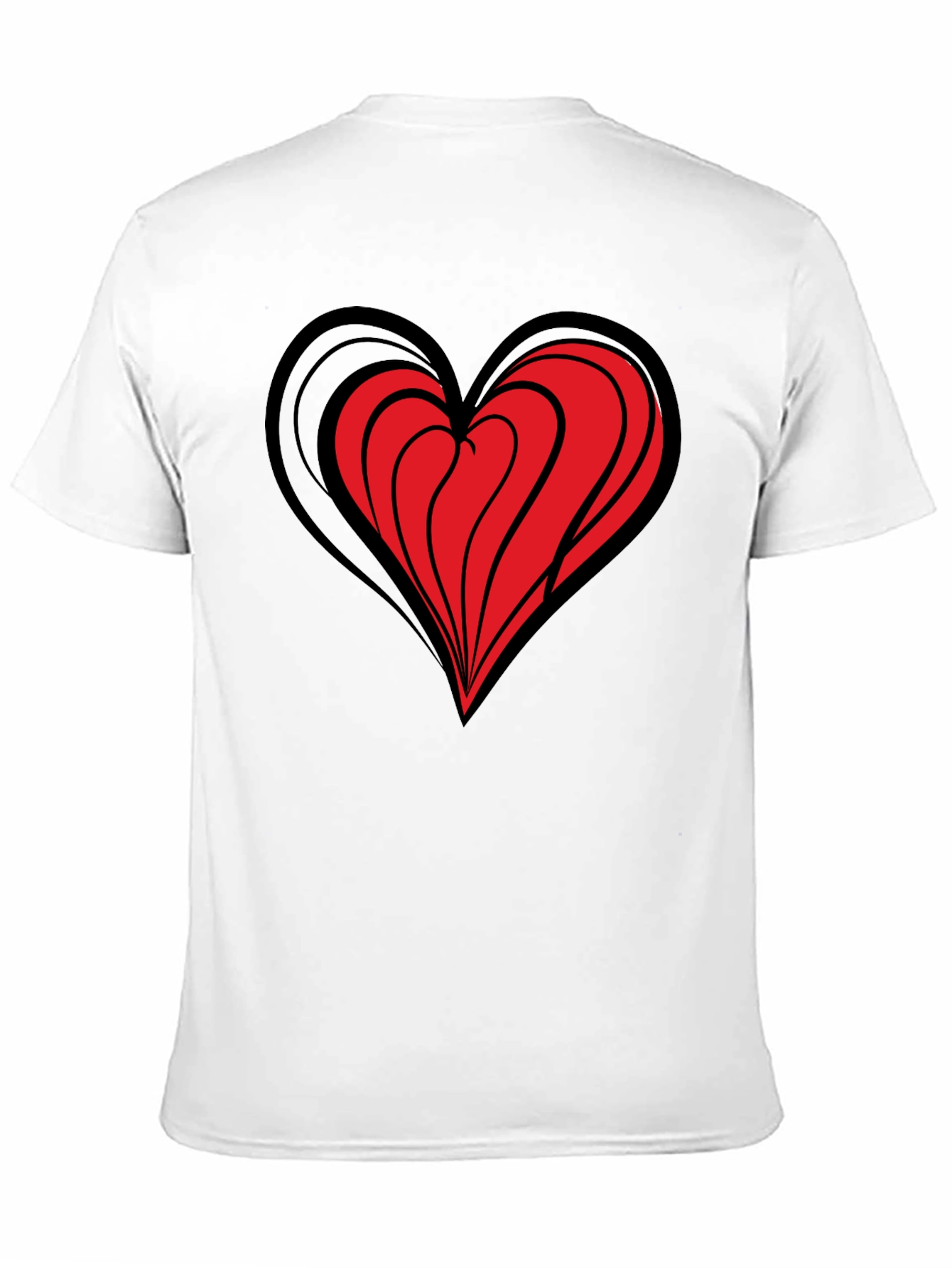 Heart Graphic Black T-Shirt