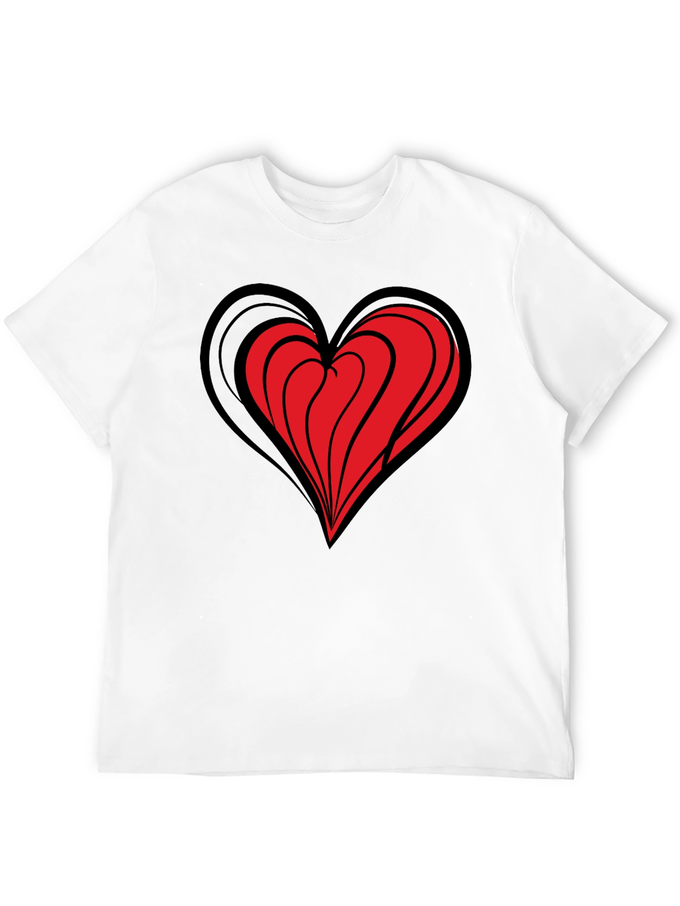 Heart Graphic Black T-Shirt