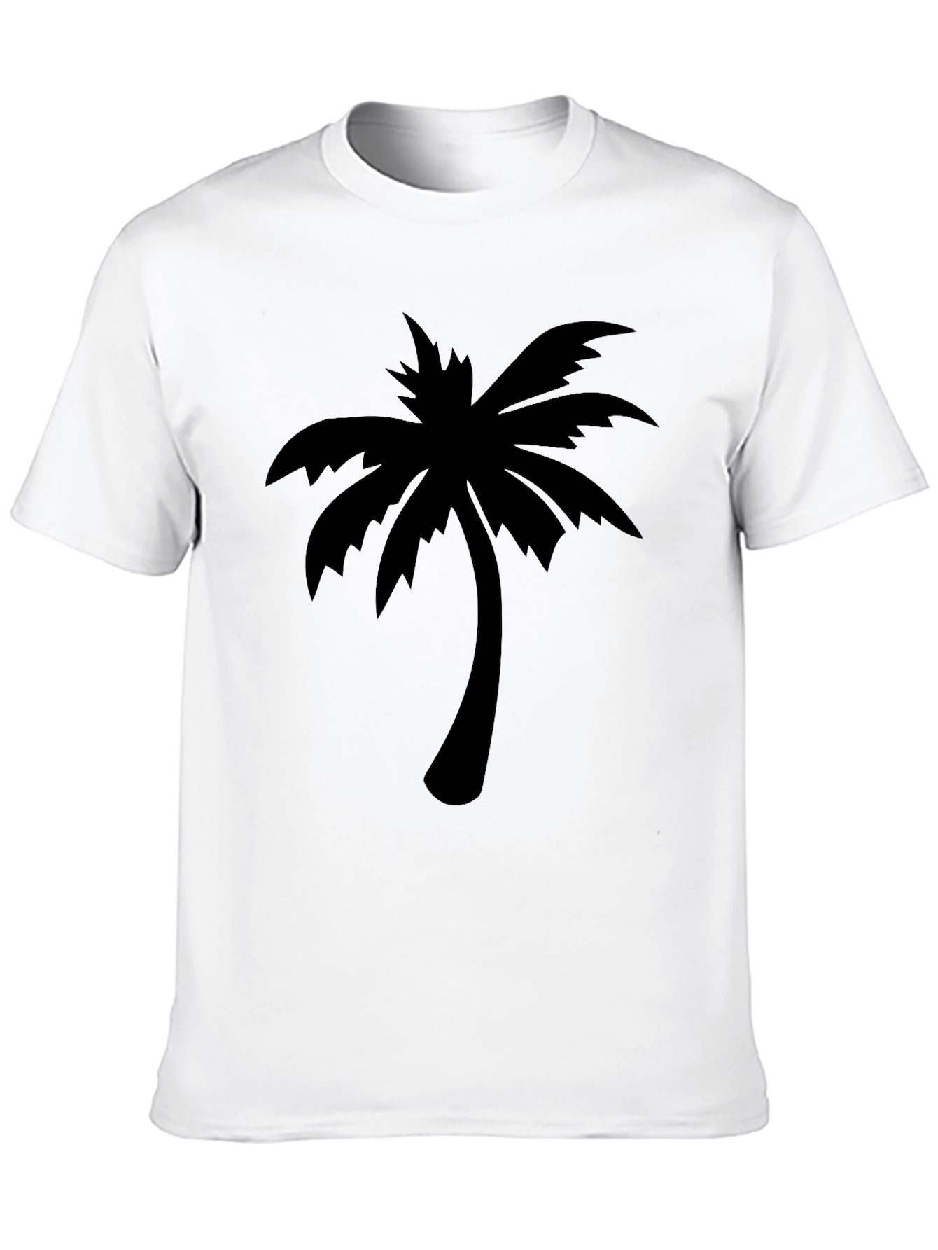 Mens Black Palm Tree Graphic Tee - Island Style