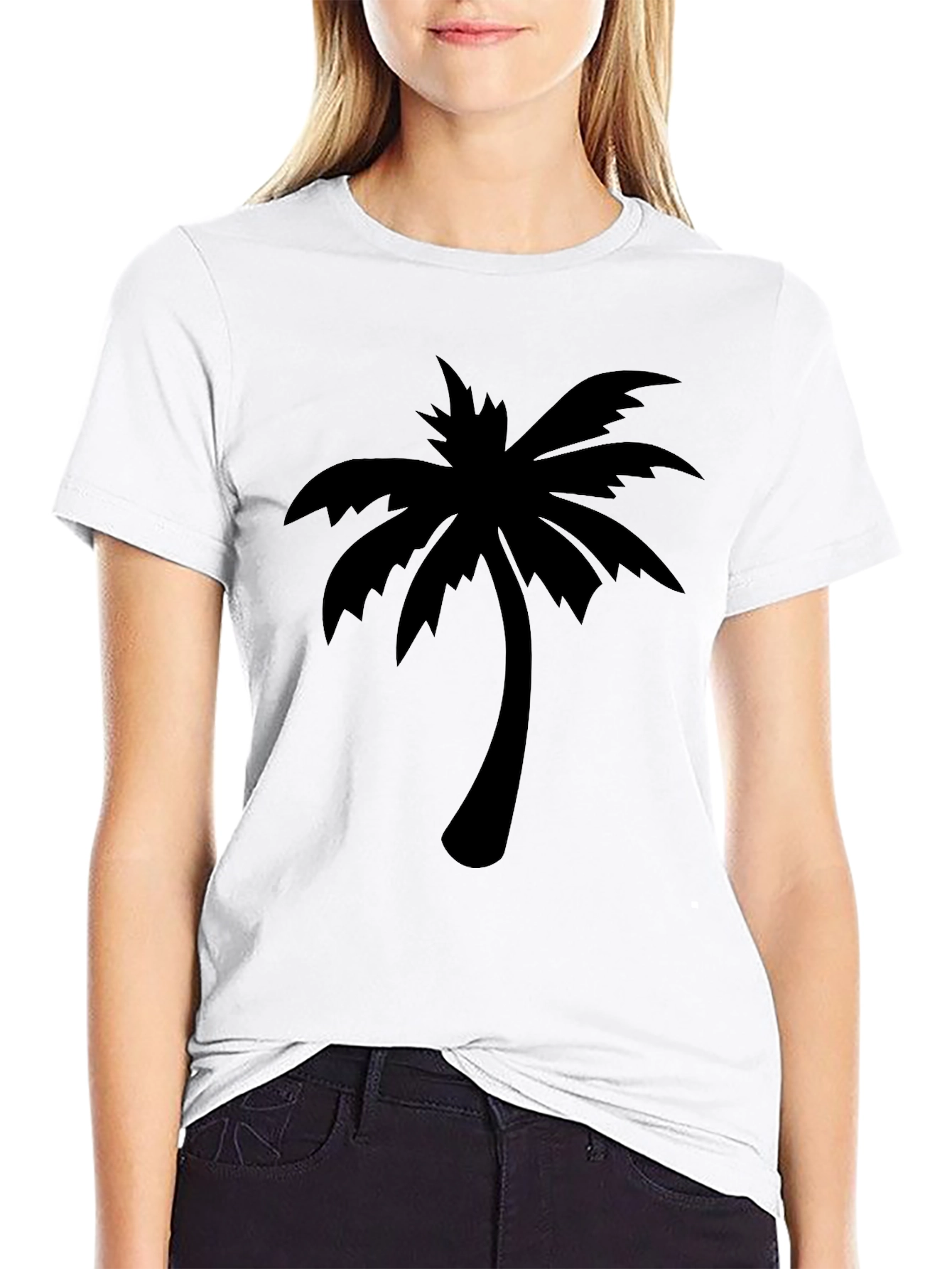 Mens Black Palm Tree Graphic Tee - Island Style