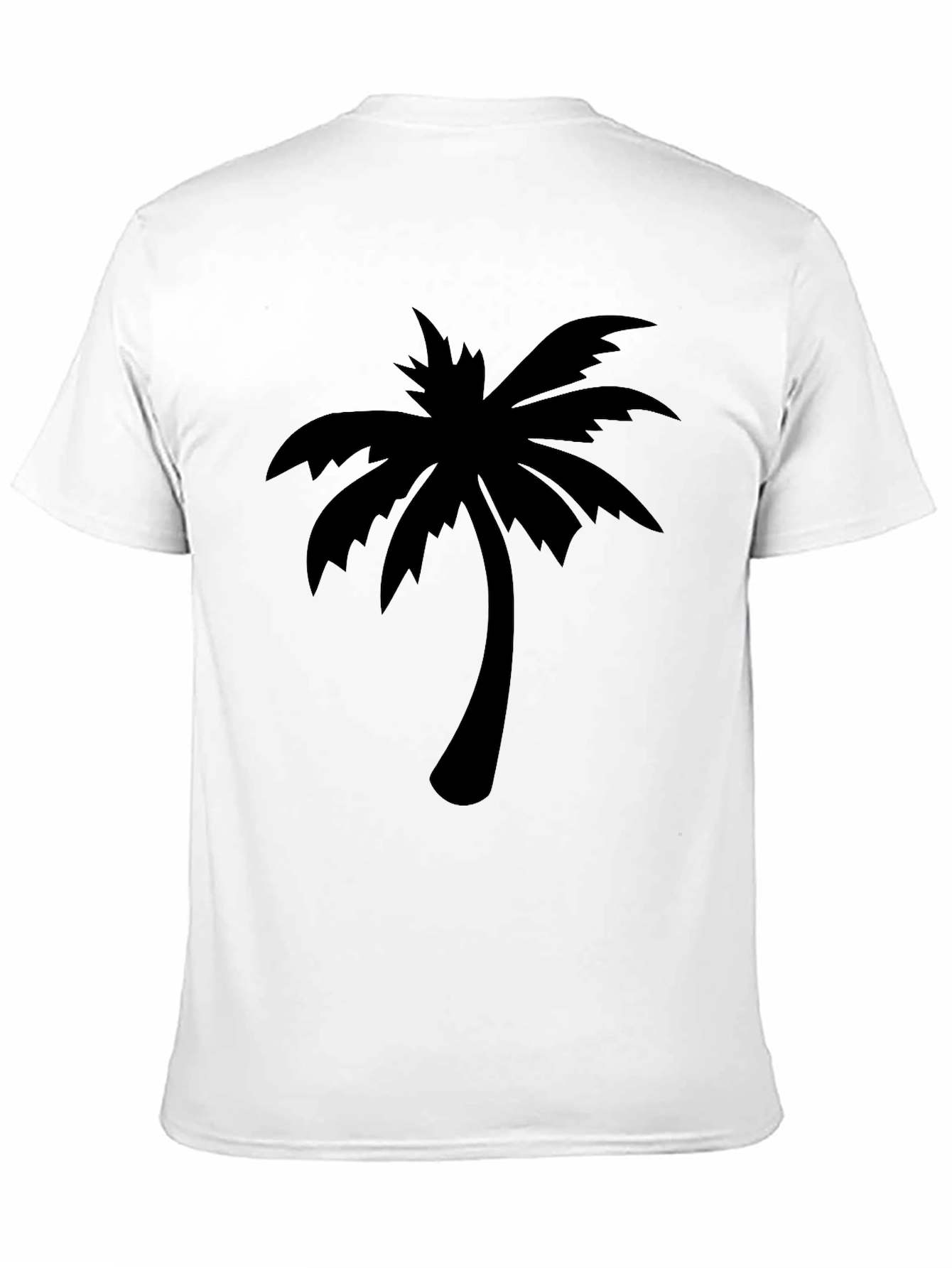 Mens Black Palm Tree Graphic Tee - Island Style