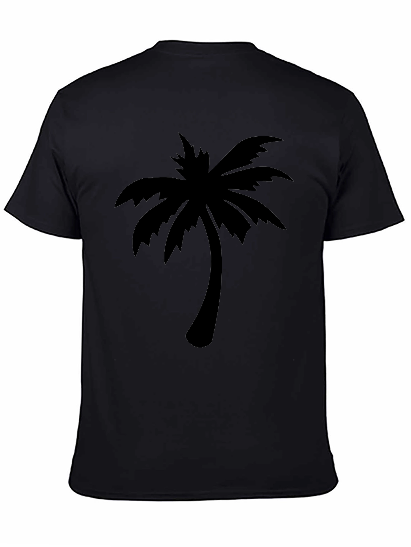 Mens Black Palm Tree Graphic Tee - Island Style