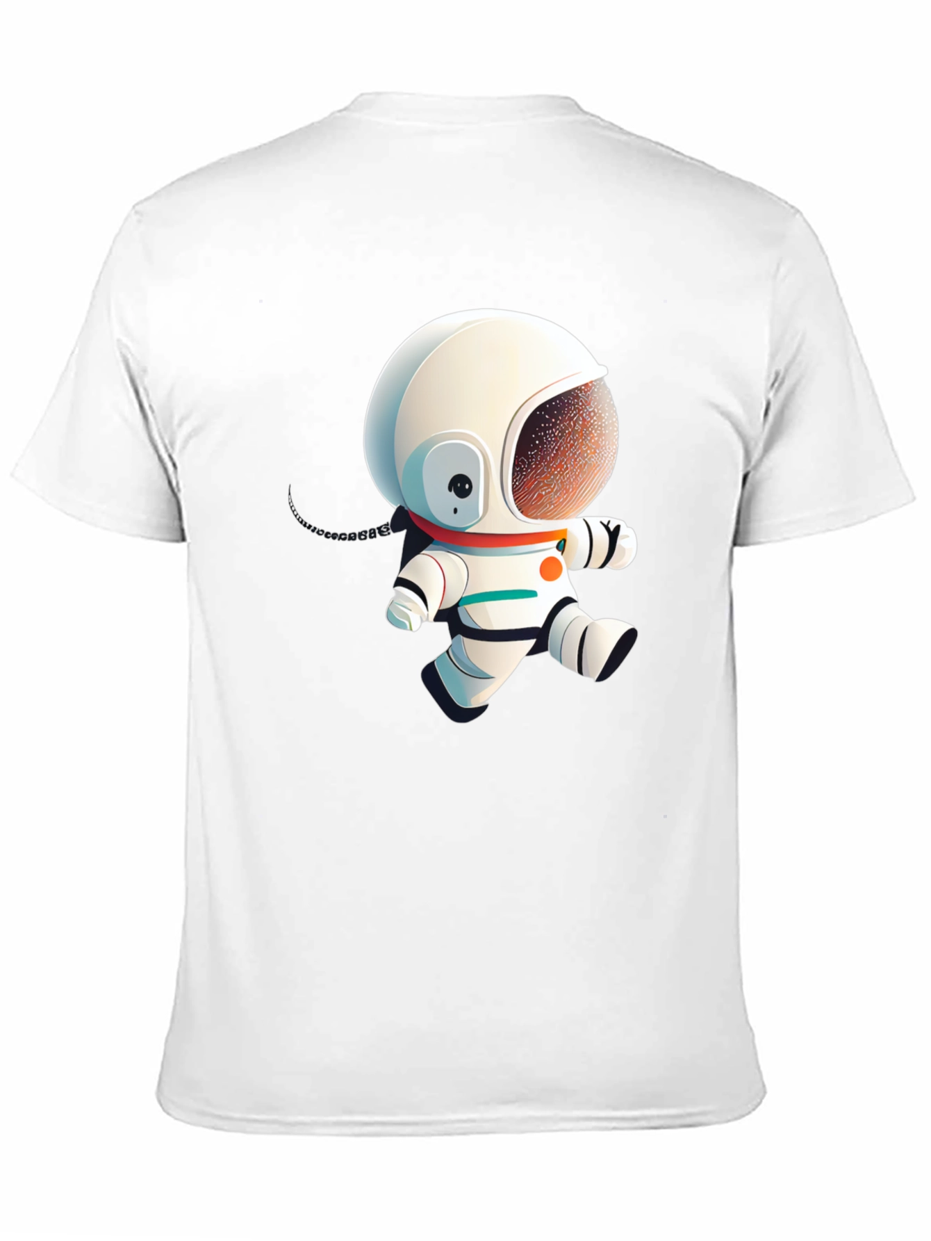 Astronaut Cartoon Graphic Black T-Shirt