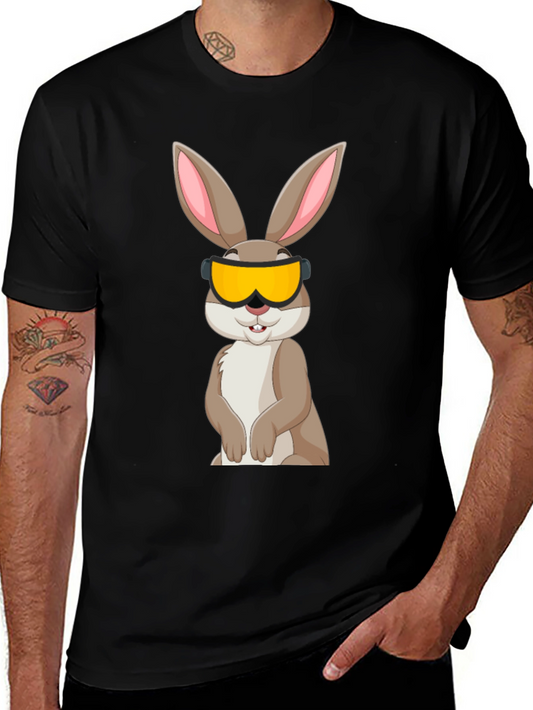 Bunny in Ski Goggles Graphic Tee - Cool Casual Wear