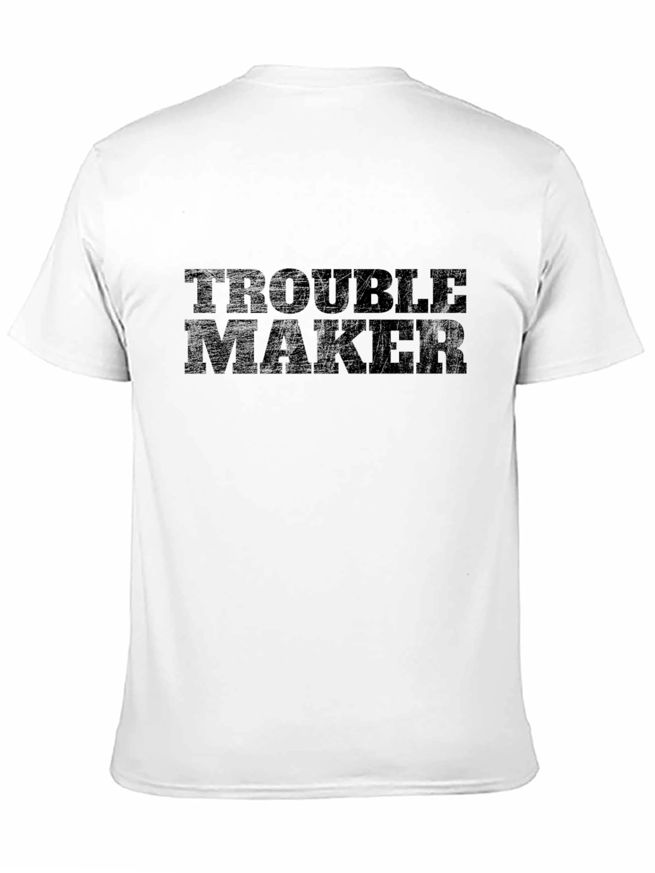 Trouble Maker Graphic Tee - Black Cotton T-Shirt