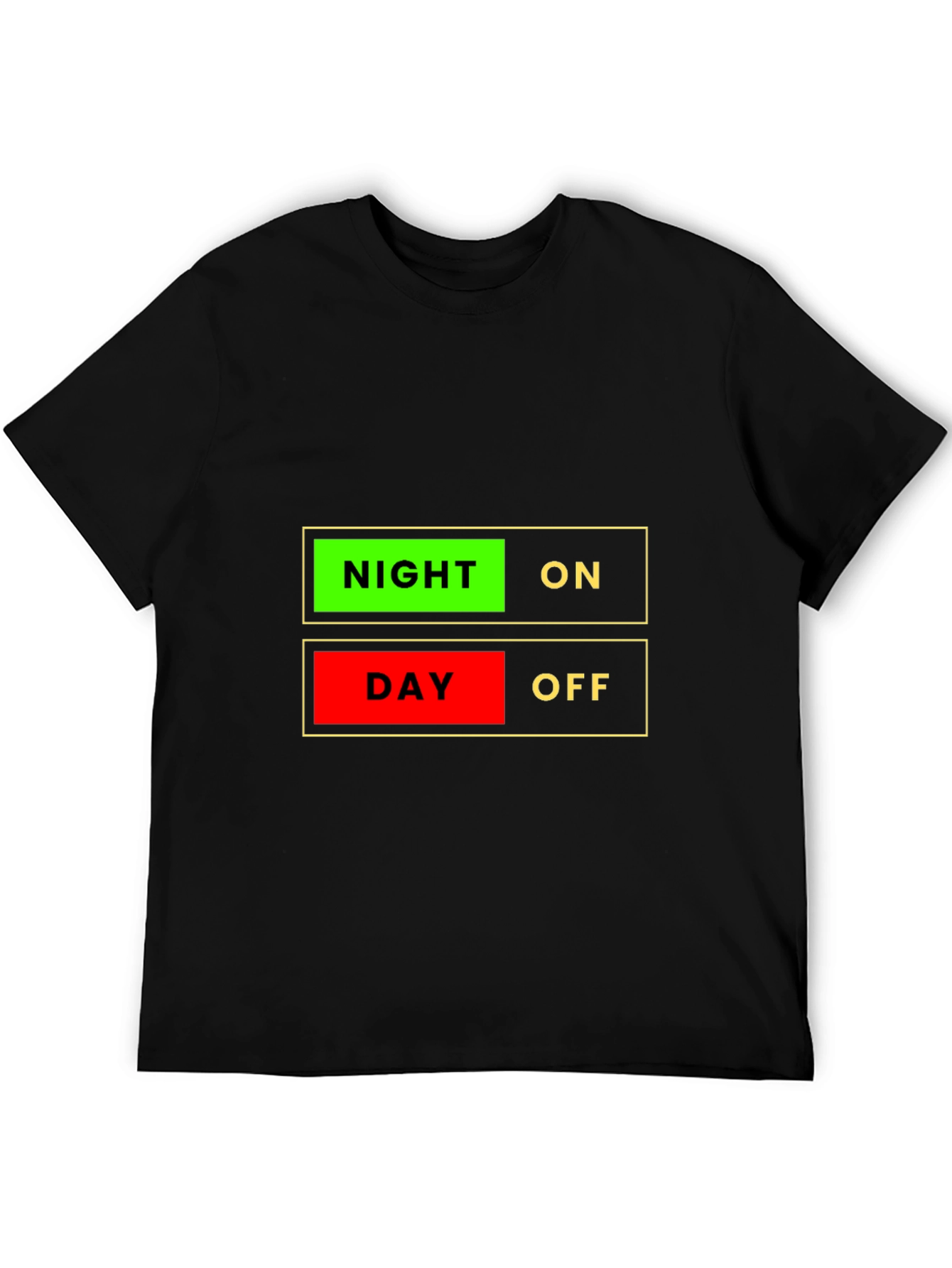 Night On Day Off Graphic T-Shirt - Novelty Design